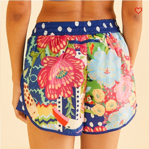 Farm Rio $250 Pull On Multi Coloured Shorts Size S - Picture 2 of 14